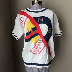 Vtg 80s sweater shirt nautical